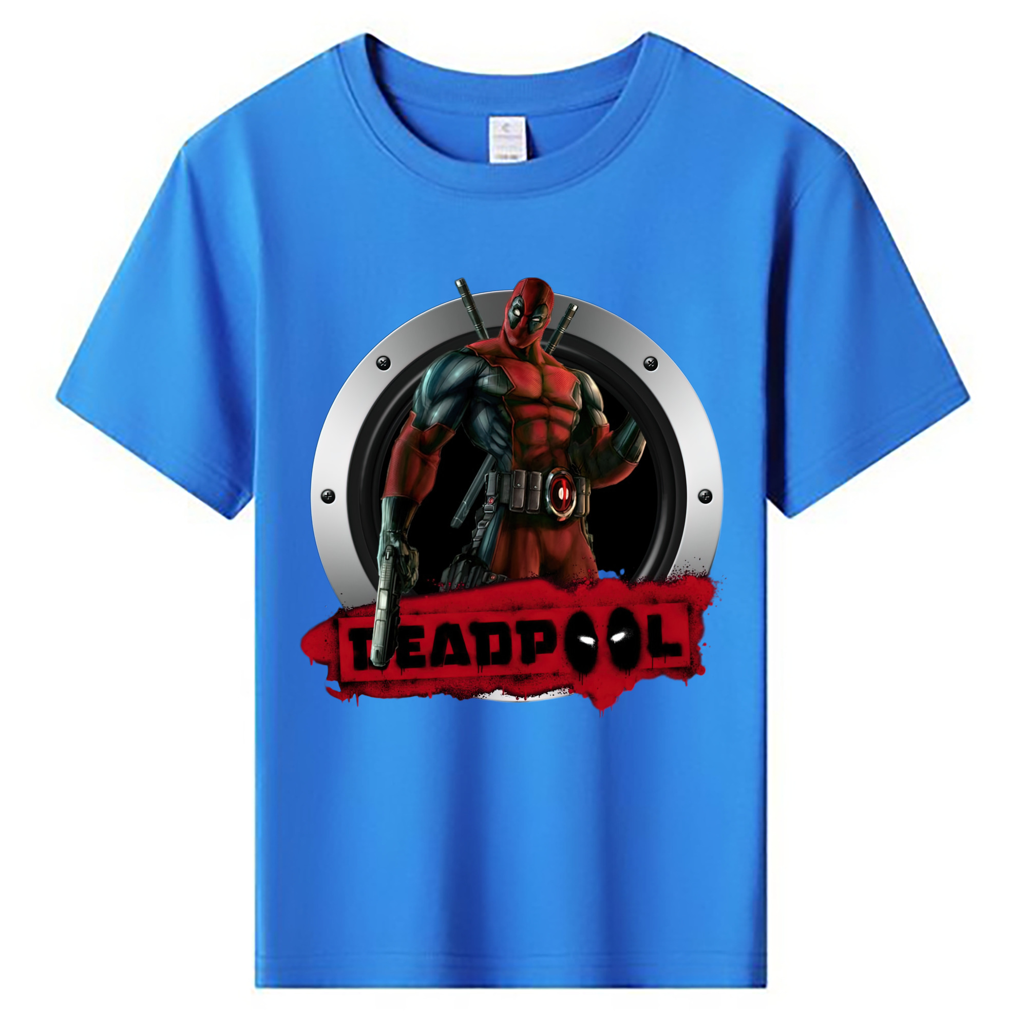 （画像用） Deadpool デッドプール 綿100％キッズTシャツ（フロントプリント）